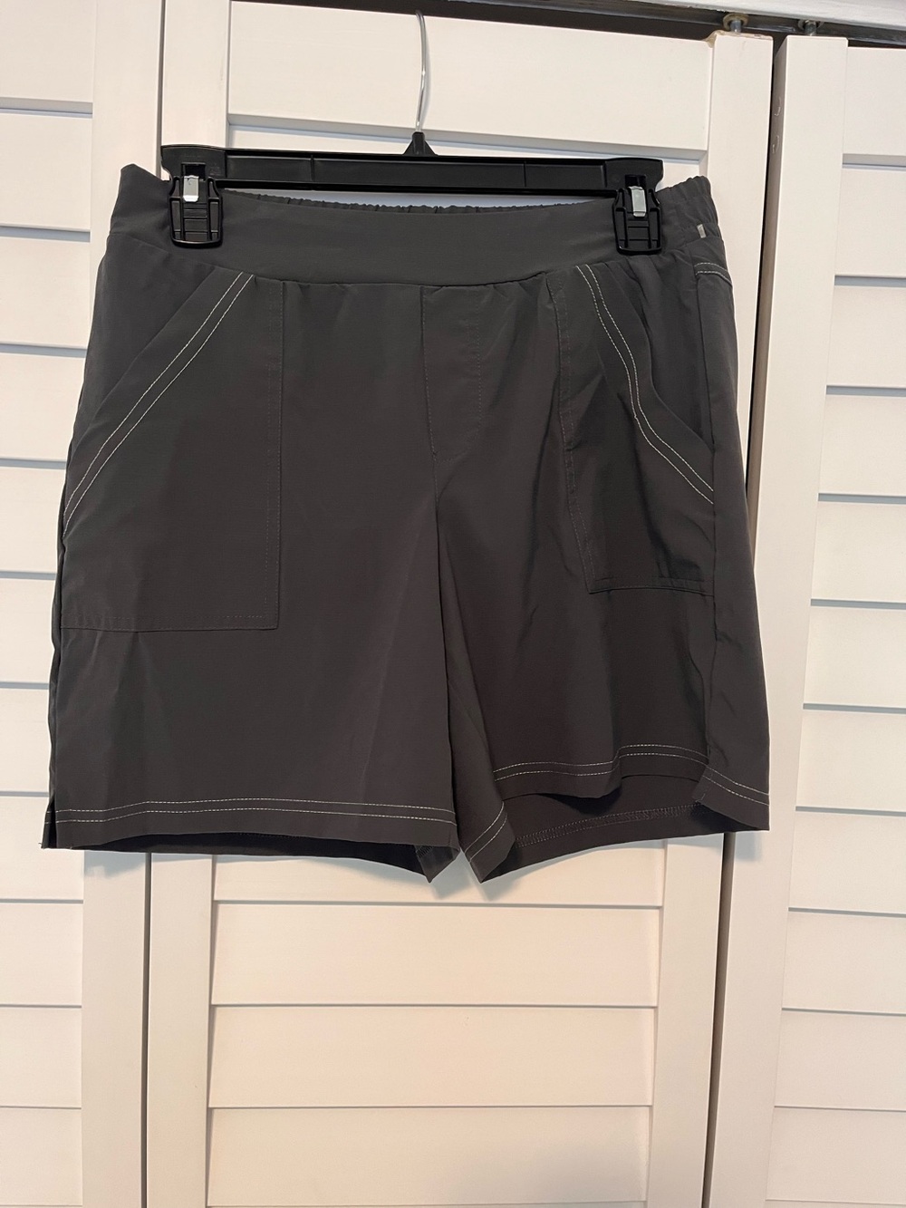 Avalanche Women Small Pull Shorts Grey Hiking Outdoor Swim Elastic Waist Pockets